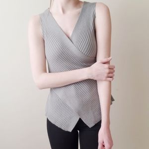 HYFVE Sleeveless Crossover Sweater Top
